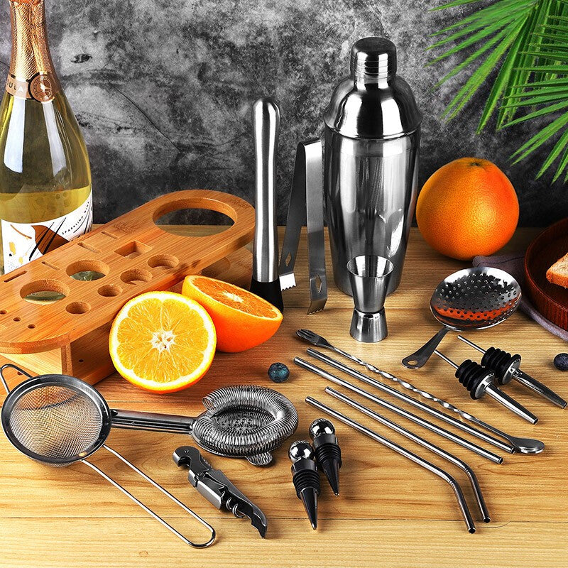 Cocktail-Shaker-Set aus Edelstahl