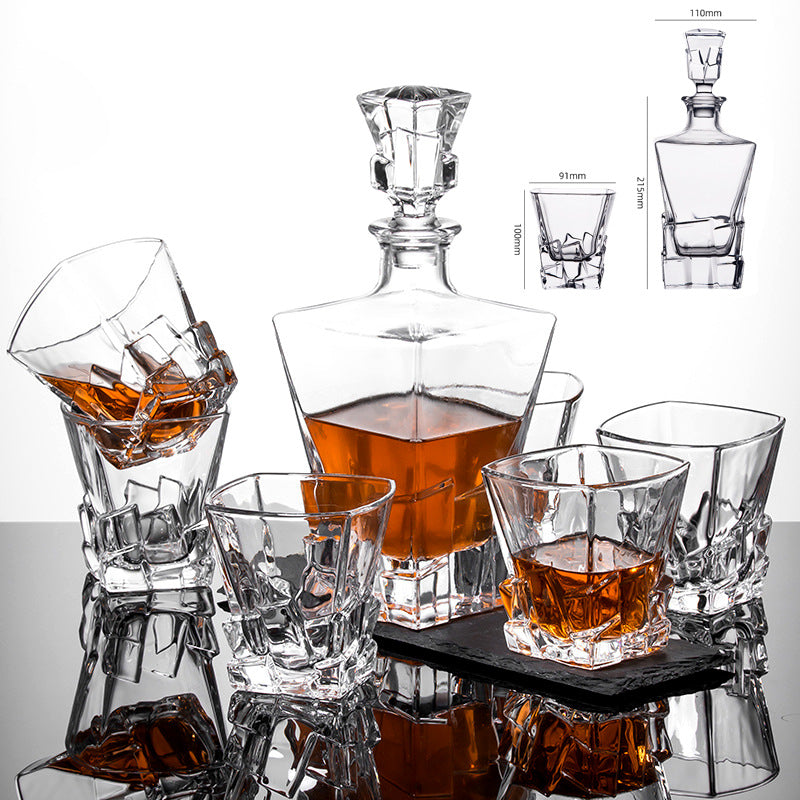 Hochwertiges Whisky-Glas-Set aus tschechischem Kristallglas
