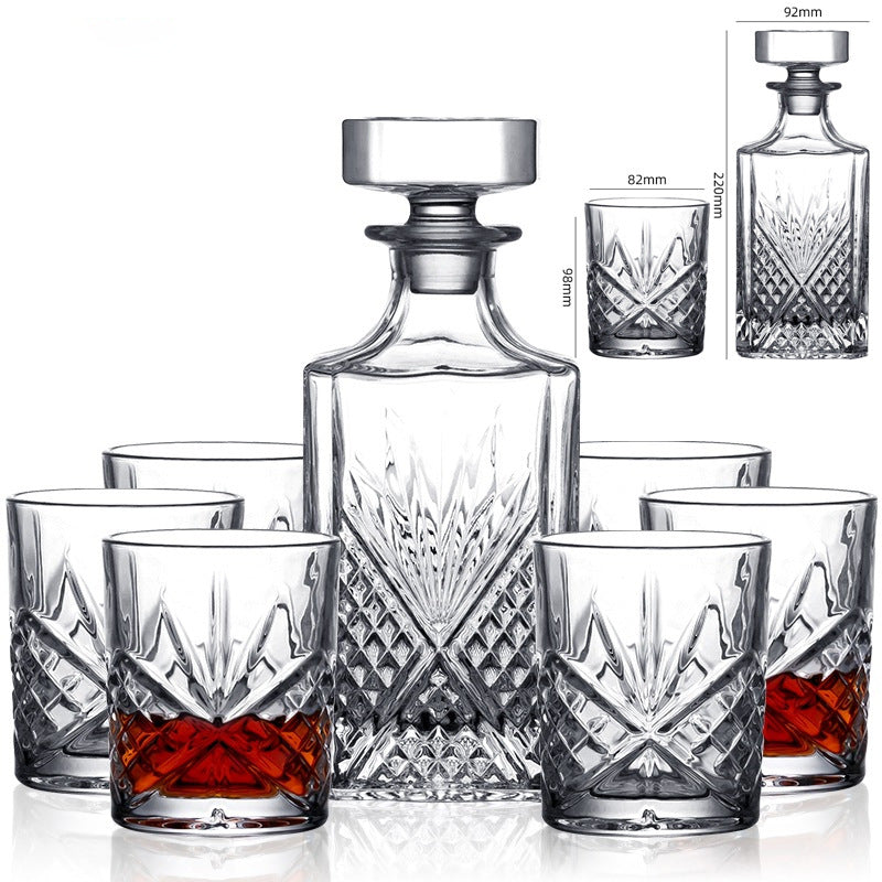 Hochwertiges Whisky-Glas-Set aus tschechischem Kristallglas