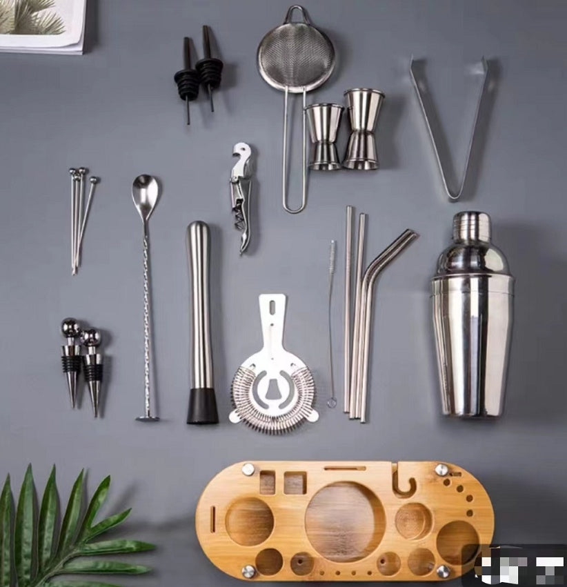 Cocktail-Shaker-Set aus Edelstahl