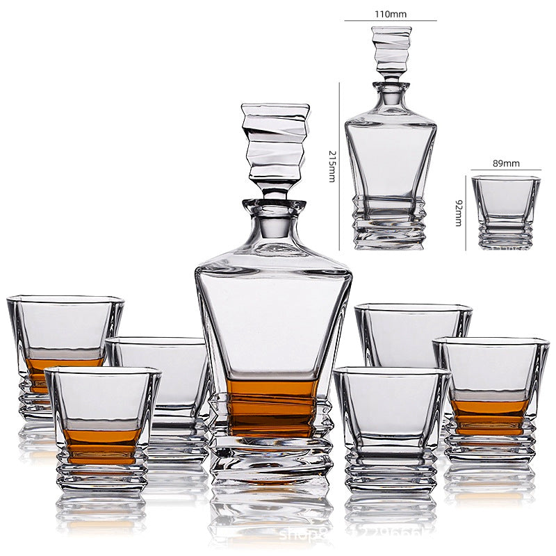 Hochwertiges Whisky-Glas-Set aus tschechischem Kristallglas