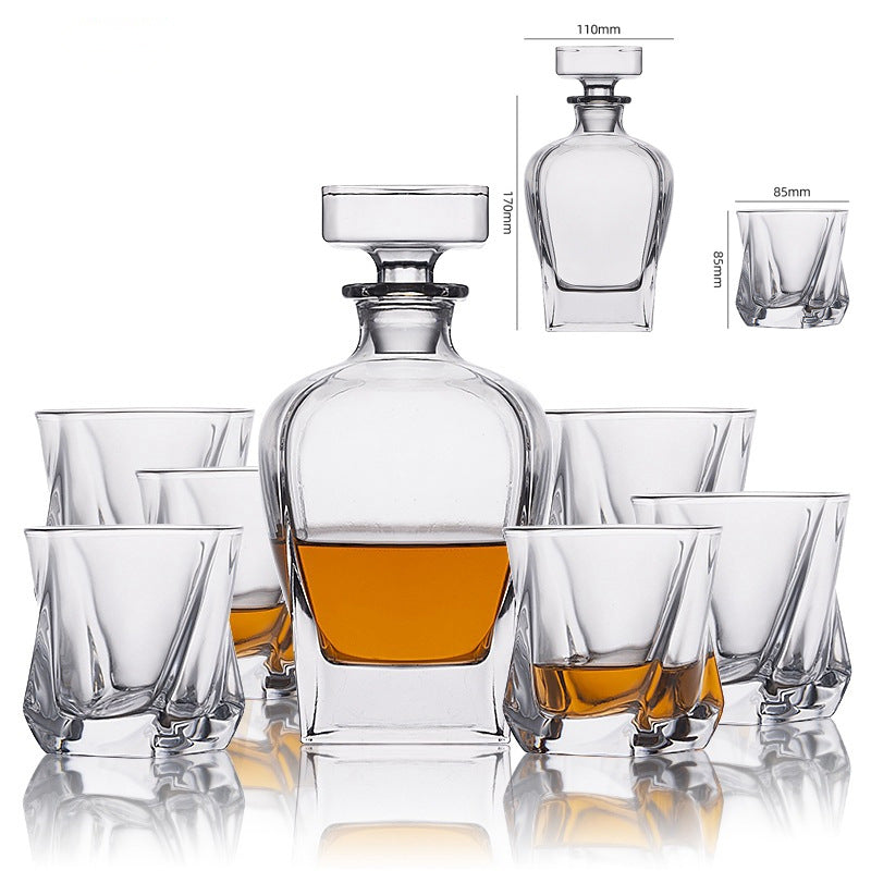 Hochwertiges Whisky-Glas-Set aus tschechischem Kristallglas