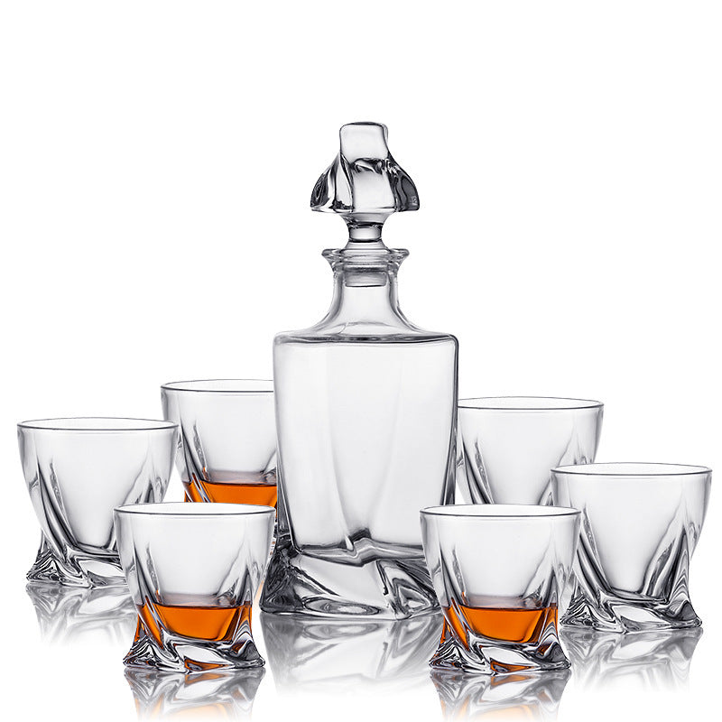 Hochwertiges Whisky-Glas-Set aus tschechischem Kristallglas